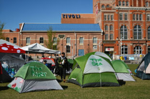 About 40 people were arrested for setting up camp on the campuses of 3 universities in Denver