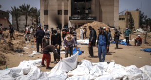 Another 20 bodies were recovered from the Khan Younis hospital mass grave, Gaza officials said, bringing the total to 344