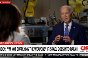 Biden said he would stop sending bombs and artillery shells to Israel if it launched a major invasion of Rafah